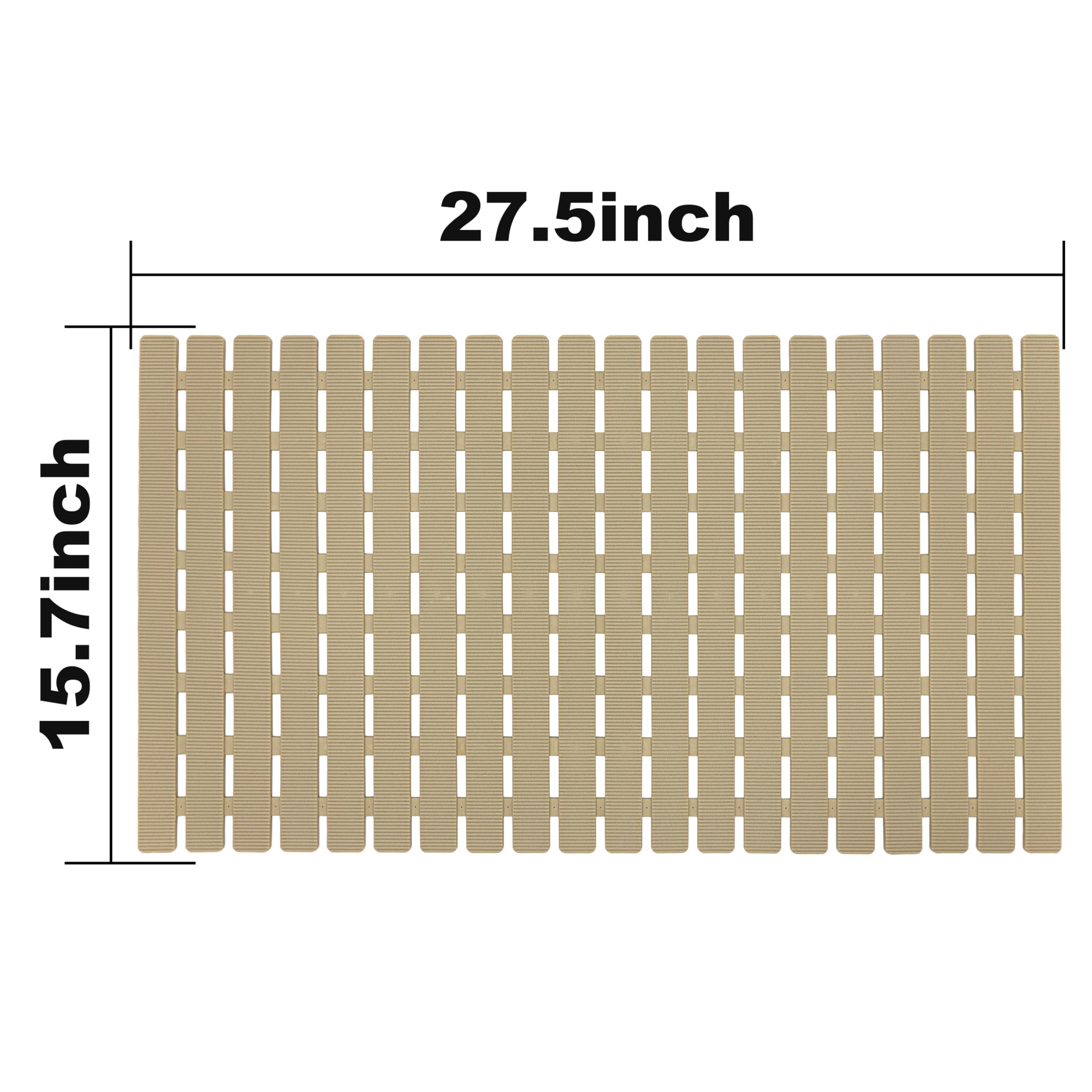BEMISO mat measures 27.5 by 15.7 inches for versatile tub coverage.