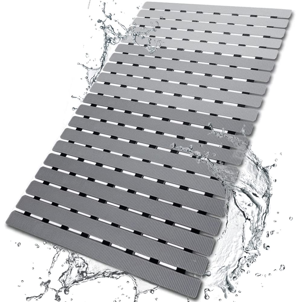 Bemiso shower mat with suction cups for secure grip in wet showers.