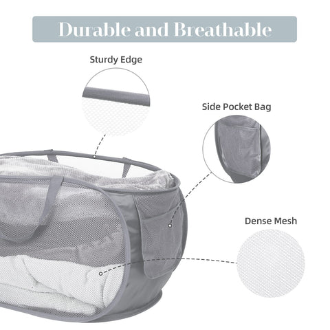 Bemkoo foldable laundry hamper saves space when stored flat