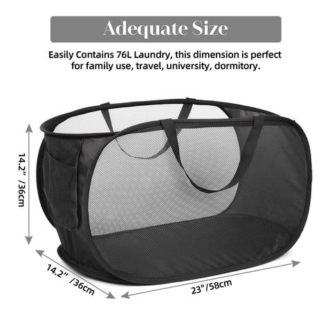 Bemkoo reinforced handles provide lasting durability for daily laundry transport
