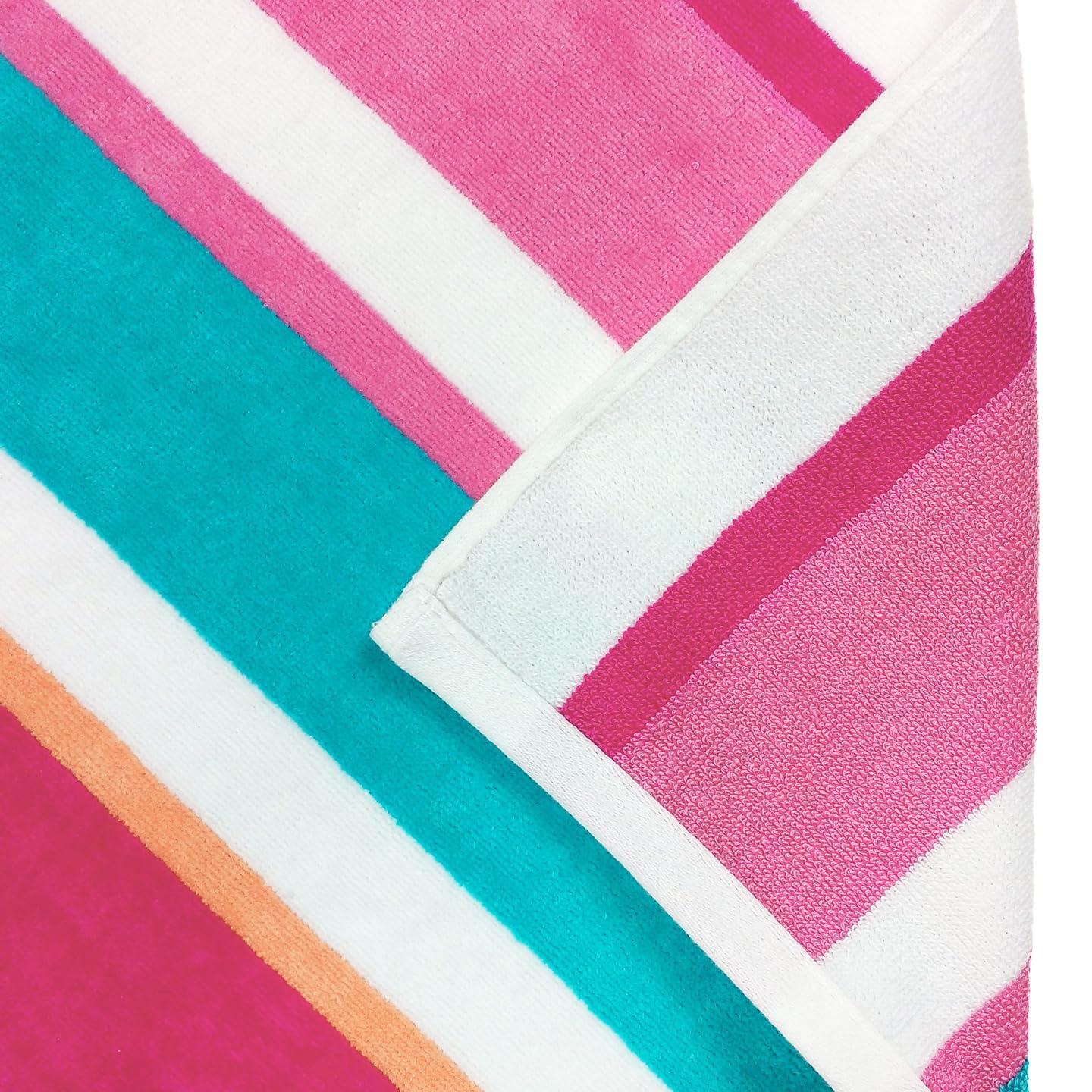 Joey Velour towels showing cotton terry reverse side for absorbency.