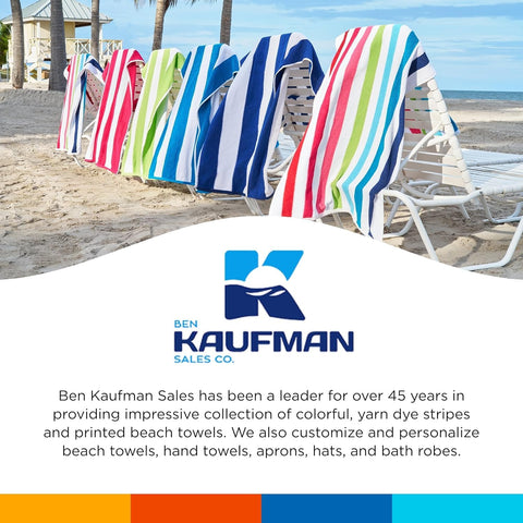 Ben Kaufman striped towel adds a cheerful touch to pool or shore excursions.