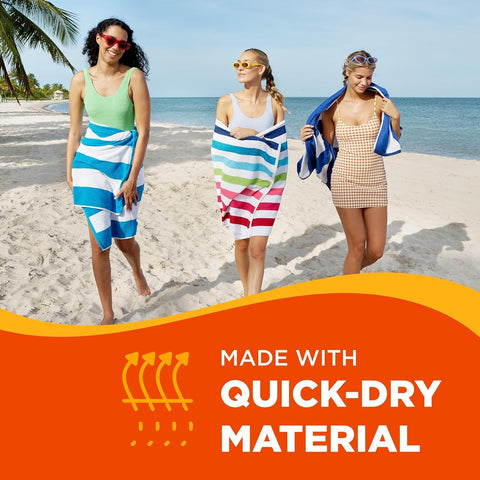 Oversized striped towel from Ben Kaufman, perfect for wrapping up after swimming.