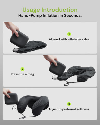 BENEUNDER multi-use neck pillow supports sitting, reclining, or leaning.
