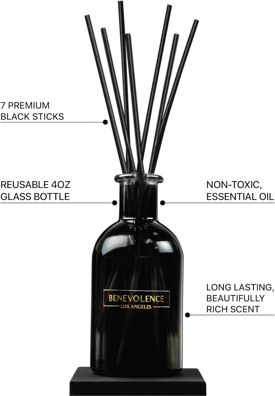 Benevolence LA gift box charcoal gold stamped packaging