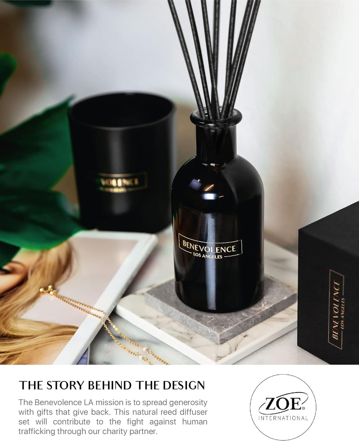 Benevolence LA diffuser in a cozy room ambiance