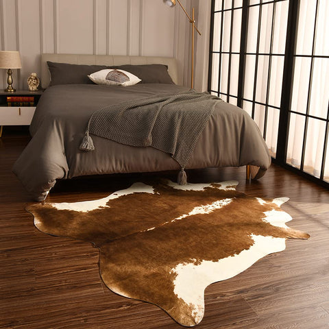 BENRON rug with non-slip suede back stays in place on smooth floors.