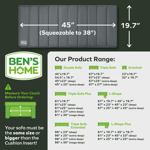 BEN'SHOME 0.5-inch solid wood core for durable support.