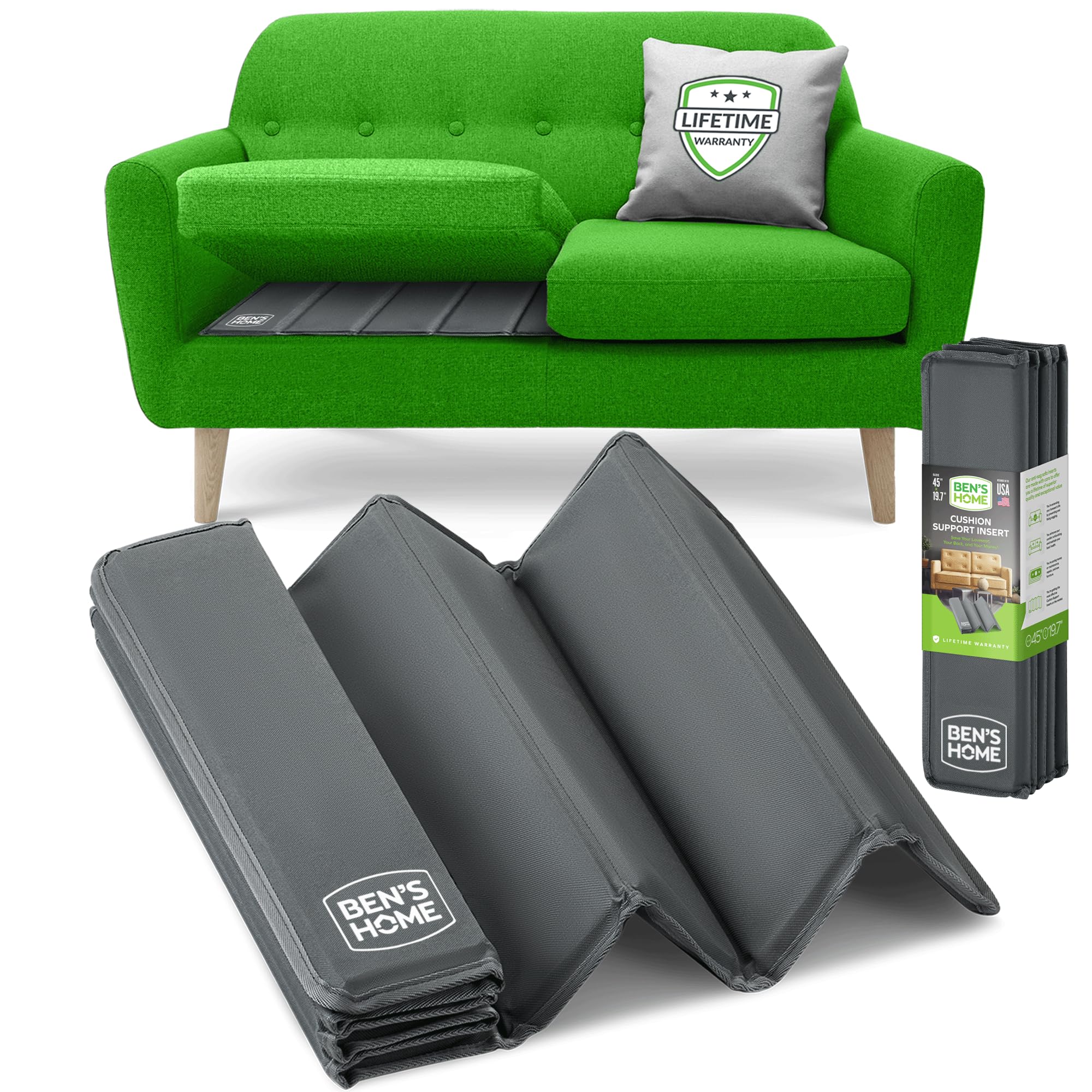 BEN'SHOME cushion support board under cushion for firmer seating.