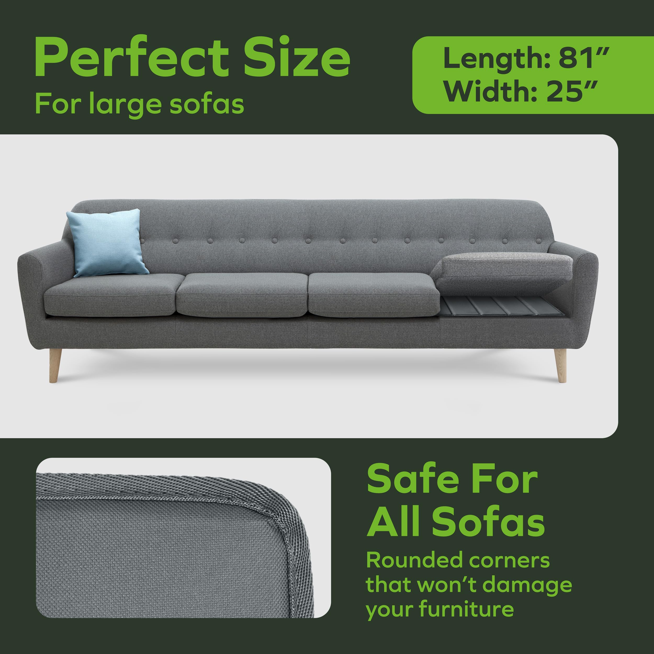 BEN'SHOME lifetime replacement guarantee ensures long-term sofa support.