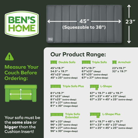 BEN'SHOME non-slip oxford fabric grips cushions to stay in place