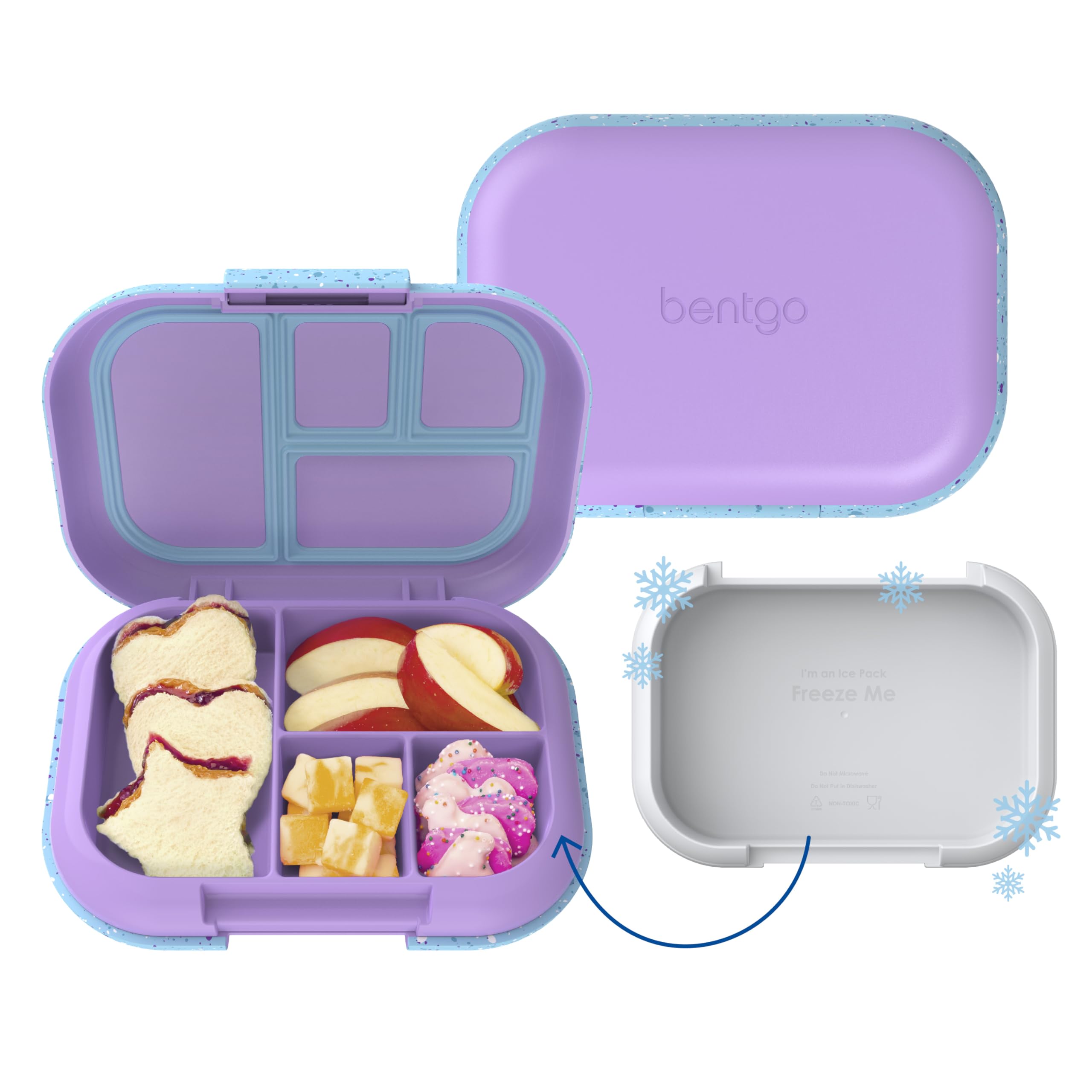 Bentgo Chill built-in ice pack keeps kids' lunches cool and fresh.