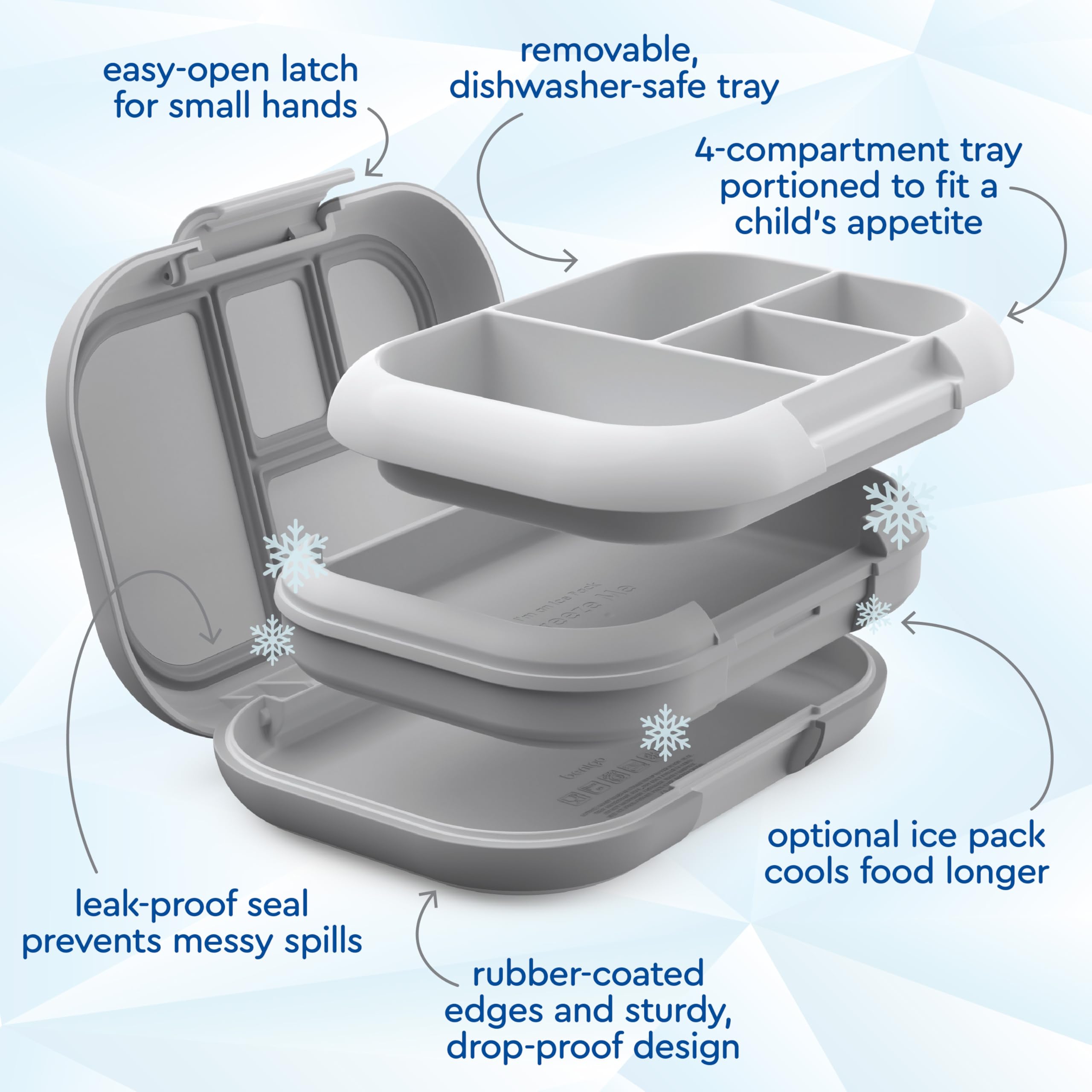 Bentgo Chill Kids BPA-free design supports healthy lunchtime habits.
