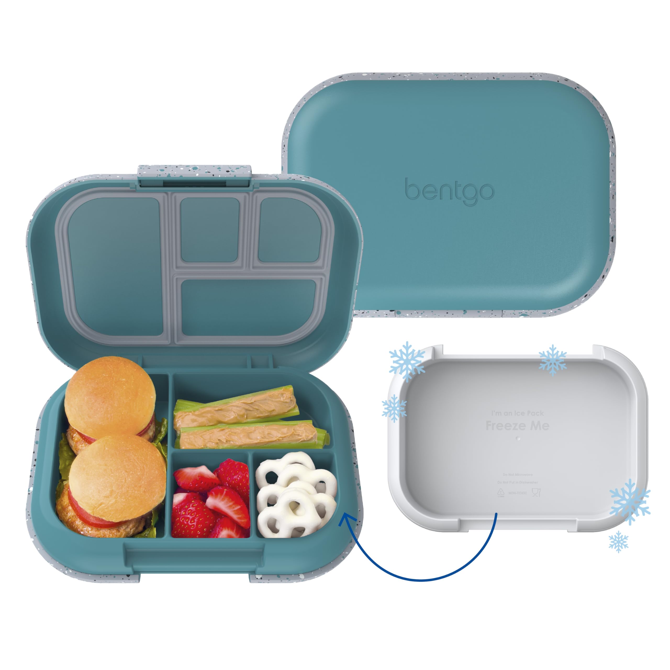 Bentgo Chill Kids built-in ice pack keeps lunches cold for hours.