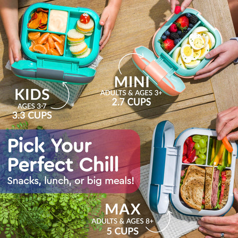 Bentgo Chill Kids dishwasher-safe tray for easy cleanup.