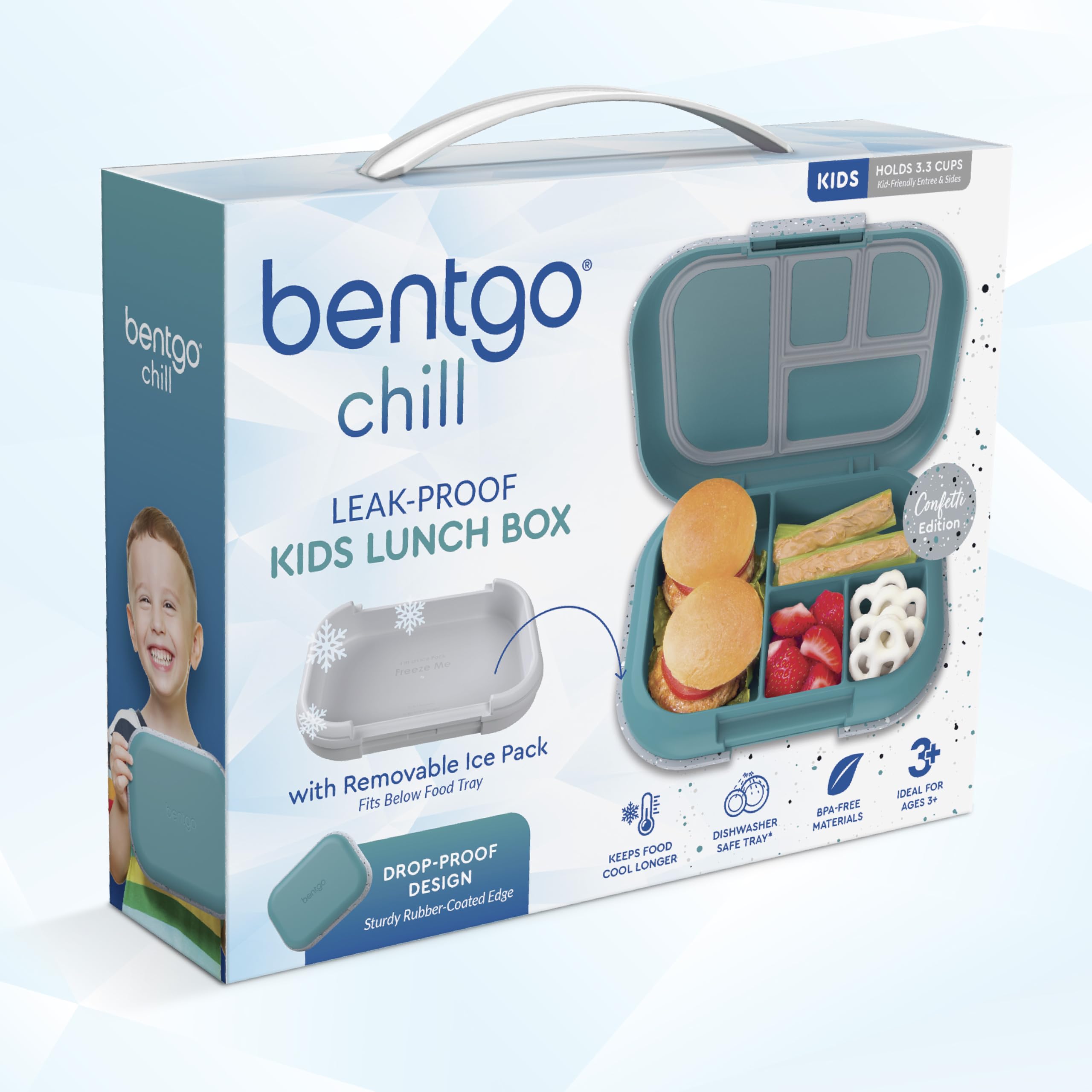 Bentgo Chill Kids durable rubber outer shell resists drops.