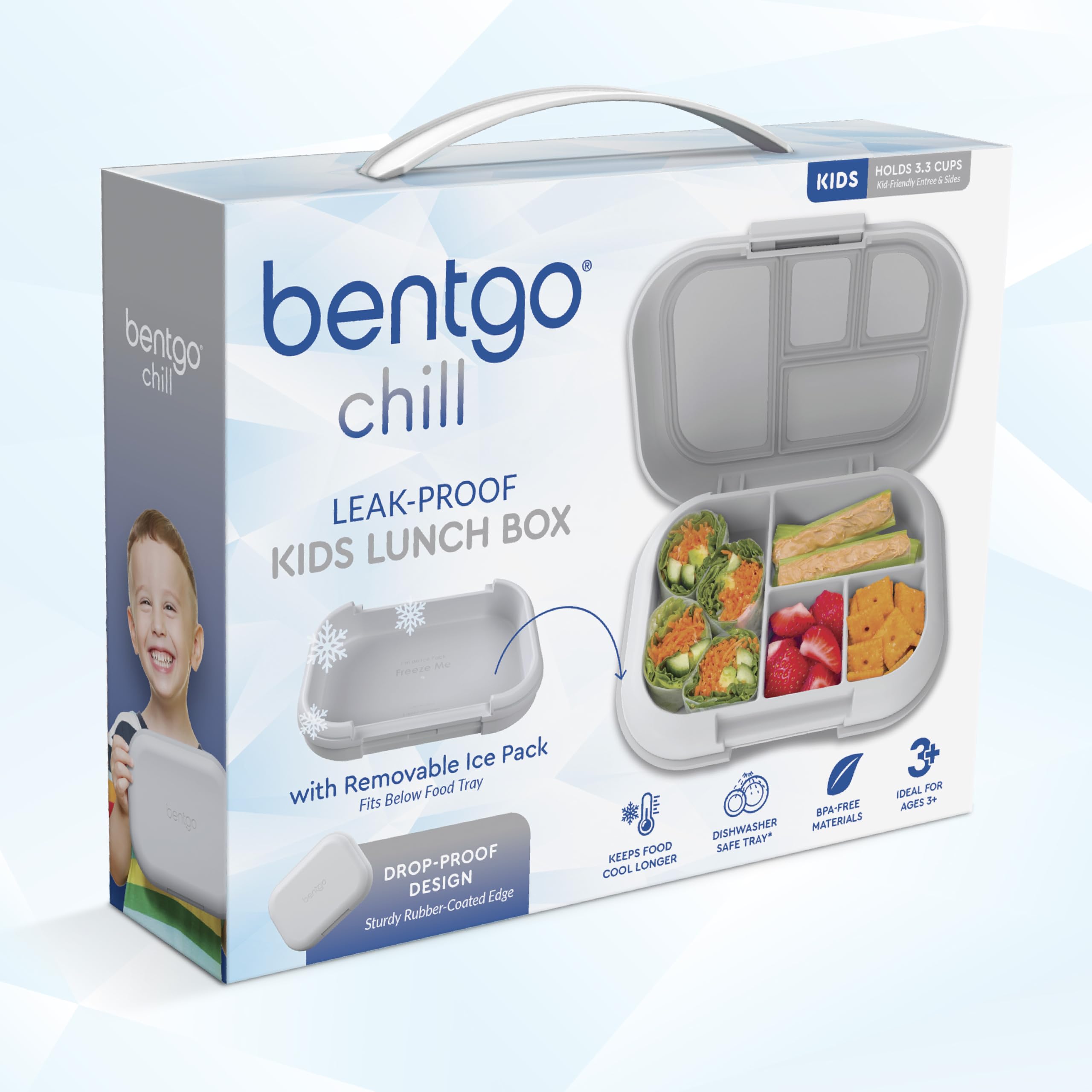 Bentgo Chill Kids durable rubberized outer shell resists drops.
