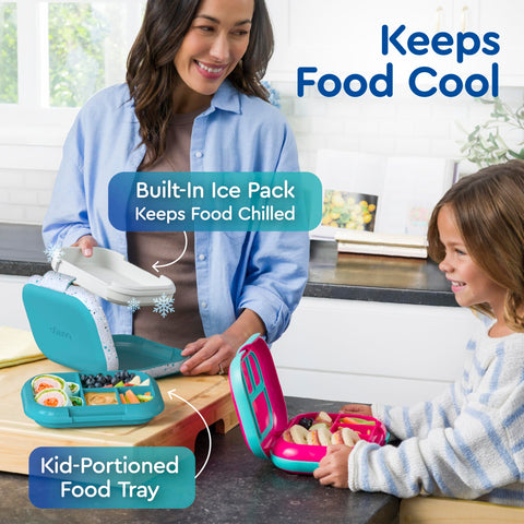 Bentgo Chill Kids leak-proof latch makes access easy for little hands.