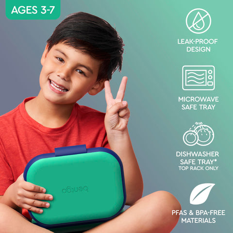 Bentgo Chill Kids leak-proof latch prevents spills during transport