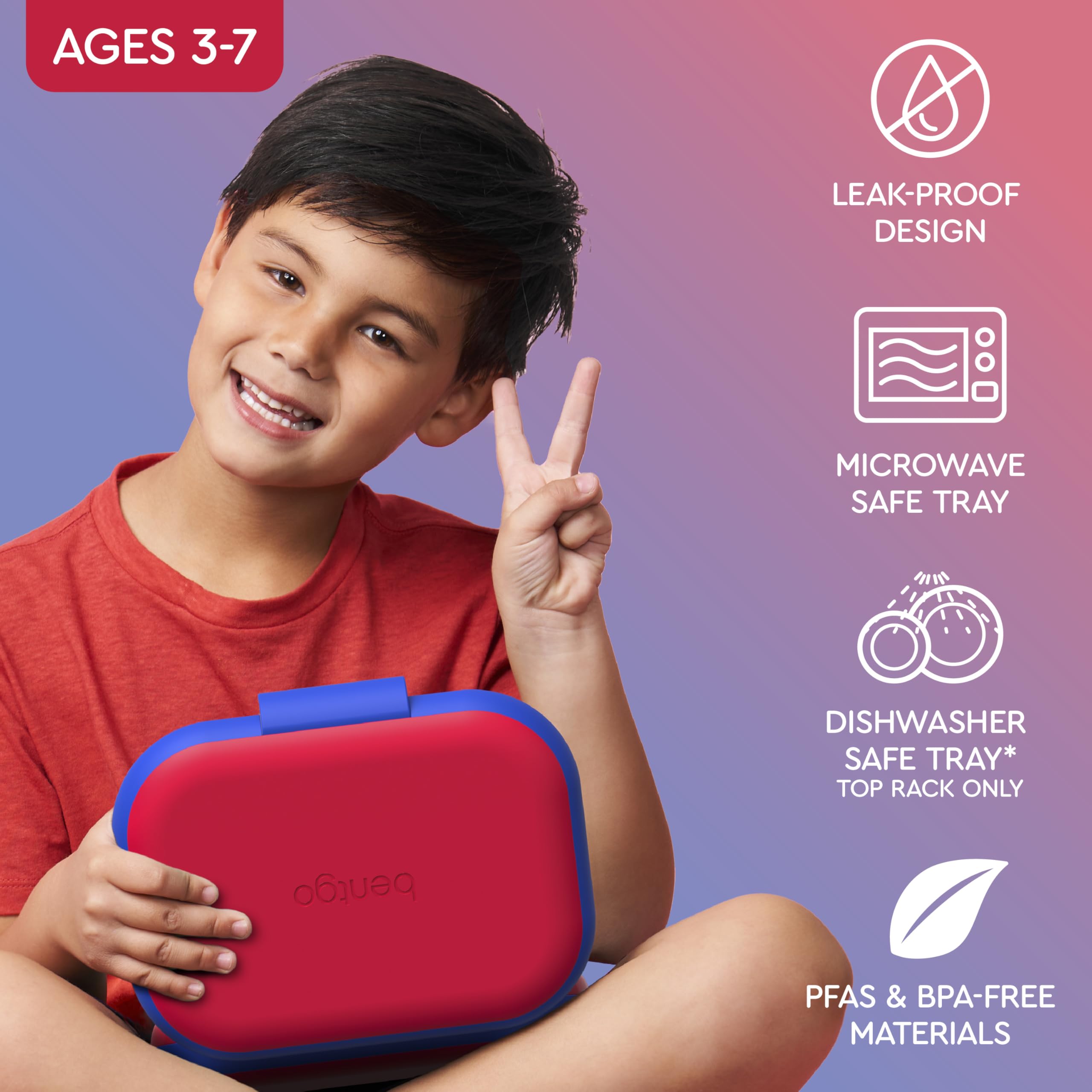 Bentgo Chill Kids leak-proof technology prevents spills during the day.