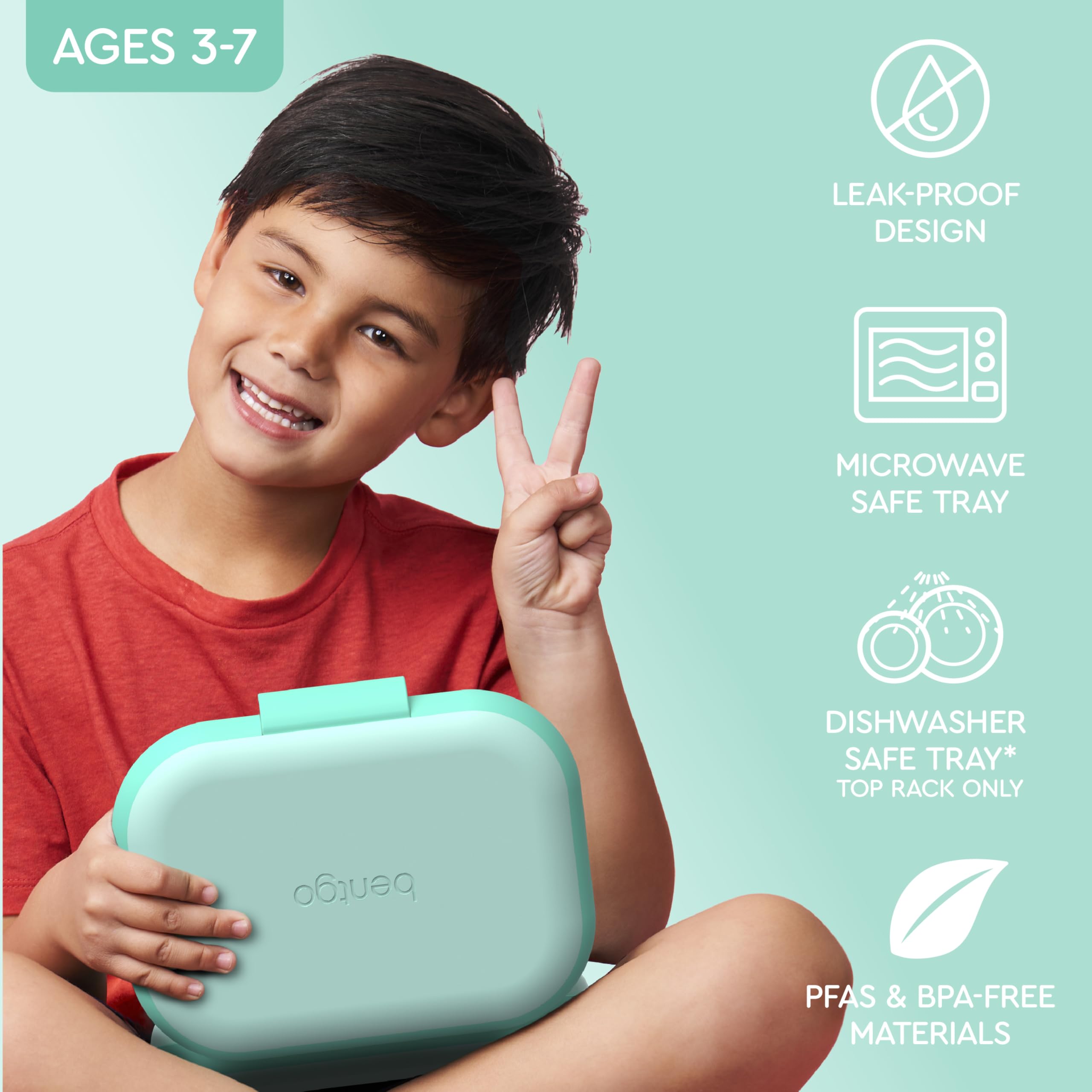 Bentgo Chill four-compartment tray separates fruits, veggies, yogurt.