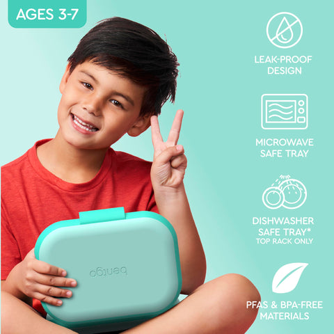 Bentgo Chill four-compartment tray separates fruits, veggies, yogurt.