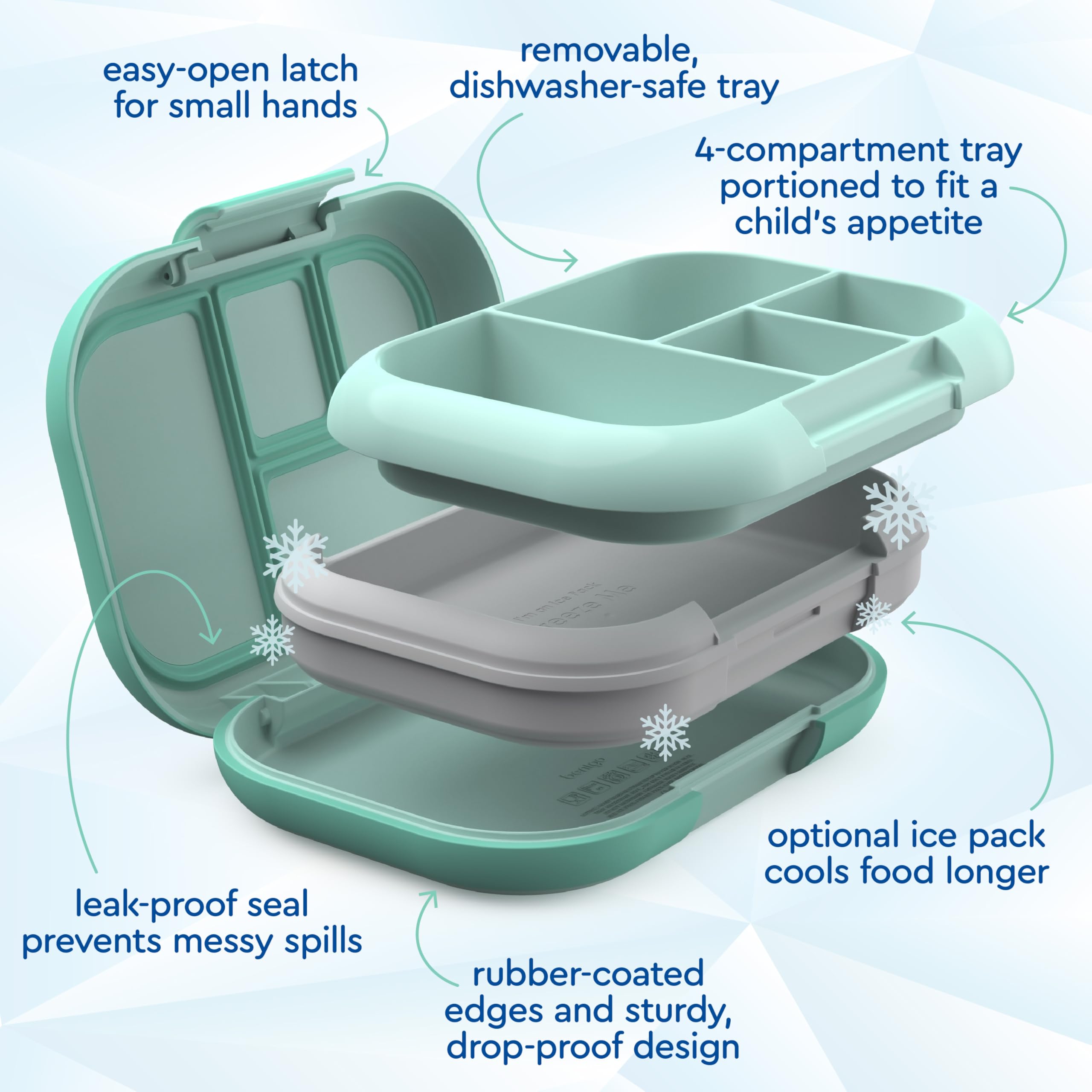 Bentgo Chill top-rack dishwasher-safe outer shell for easy cleaning.