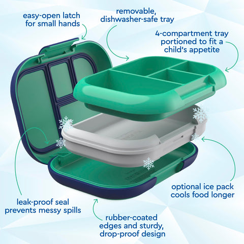 Bentgo Chill Kids microwave-safe removable tray for easy reheating