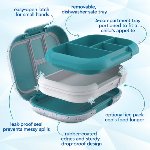 Bentgo Chill Kids top-rack dishwasher-safe outer shell for easy cleaning.