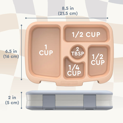 Bentgo Kids 2.4 cup capacity supports balanced portions