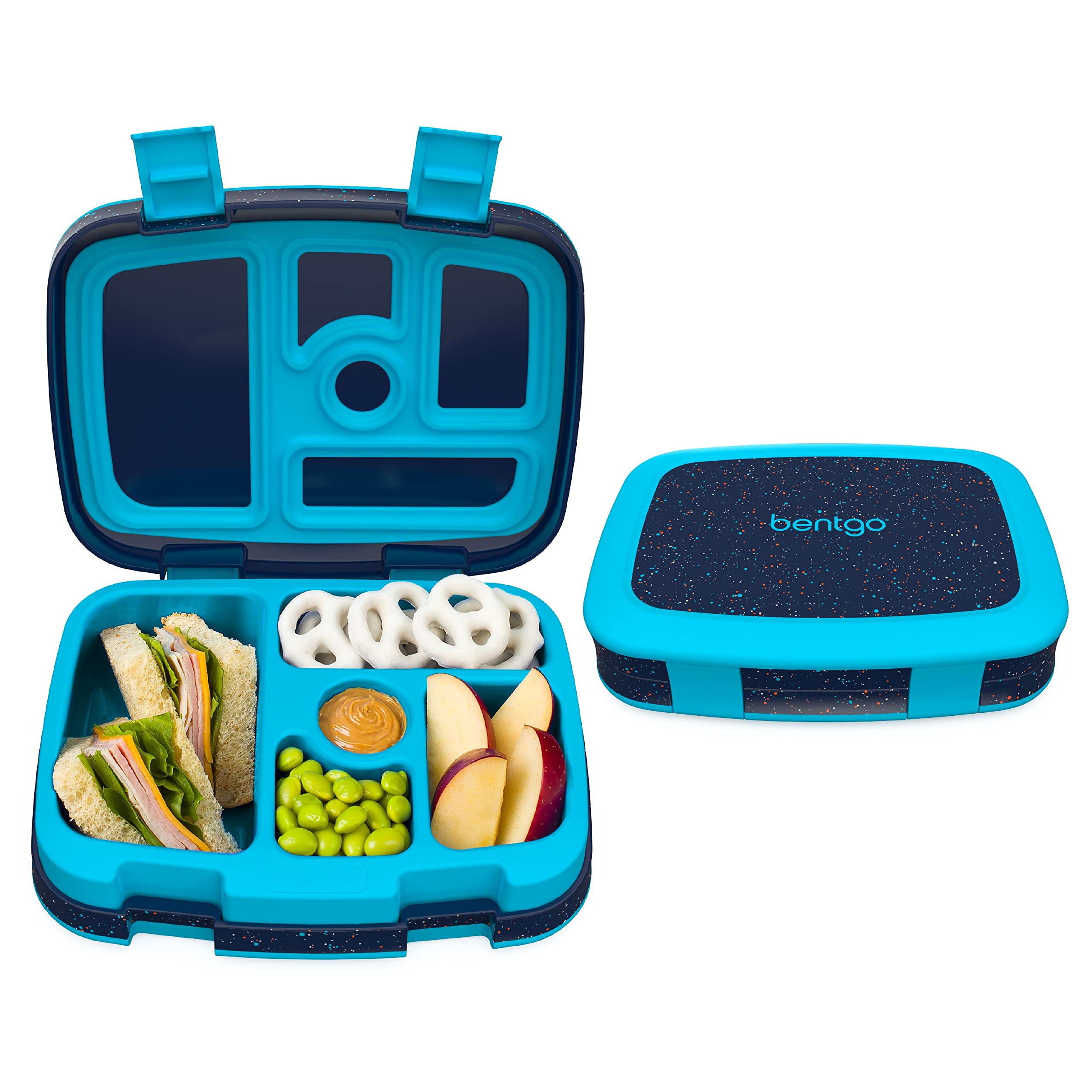 Bentgo Kids Confetti Edition lunch box with five compartments for balanced meals.