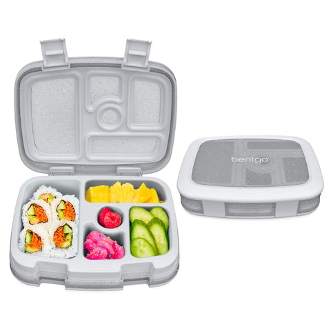 Bentgo Kids 5-compartment lunch box showing organized meals for school use.