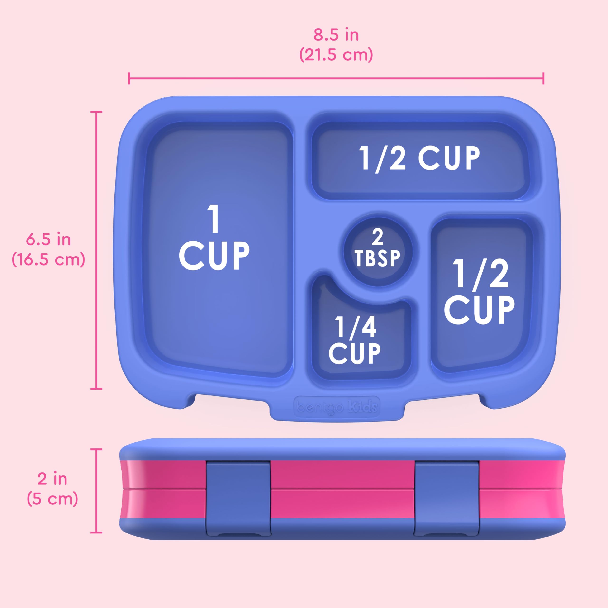 Bentgo Kids age 3-7 portion-focused lunchbox ideal for smaller appetites.