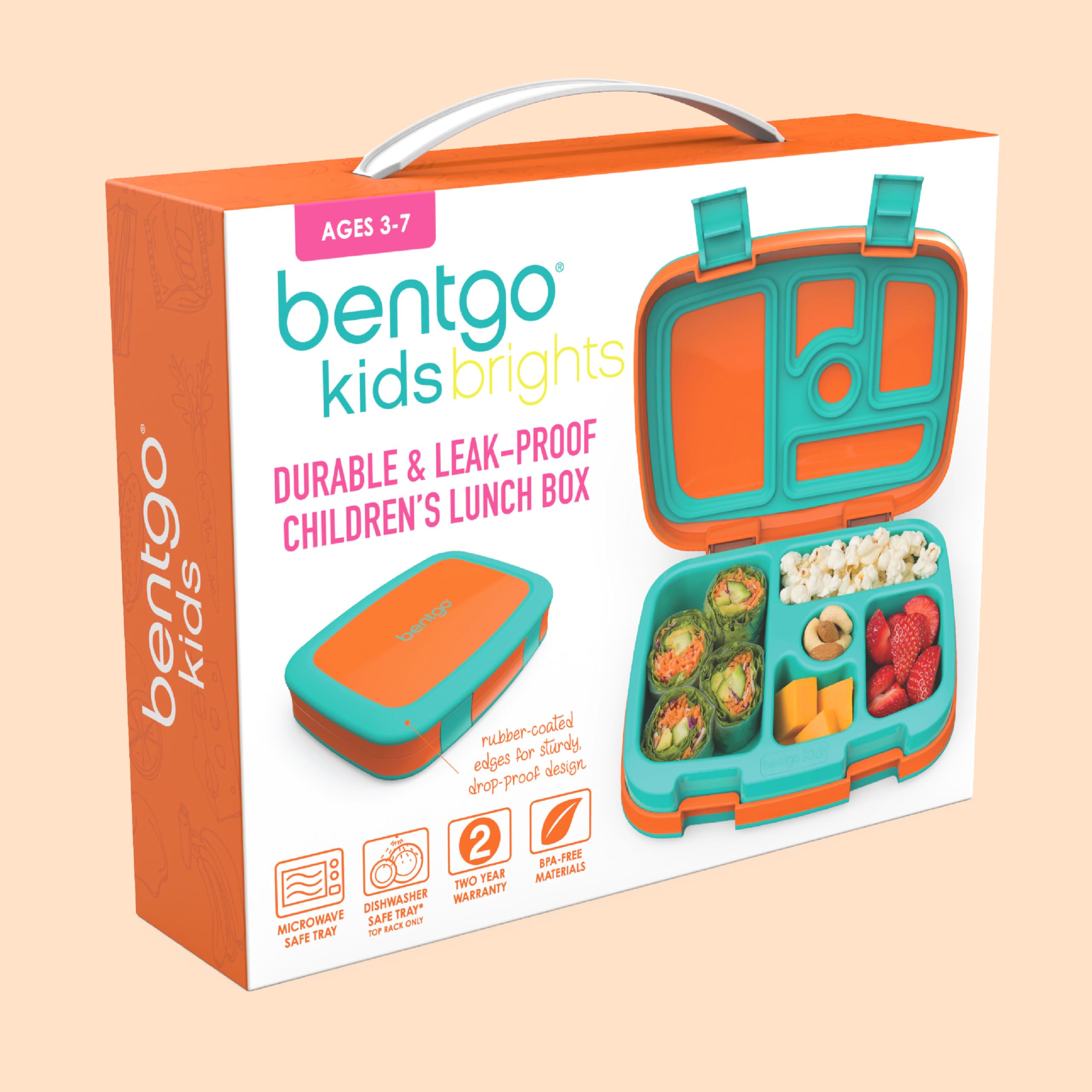Bentgo Kids orange kid-essentials in a compact lunch box