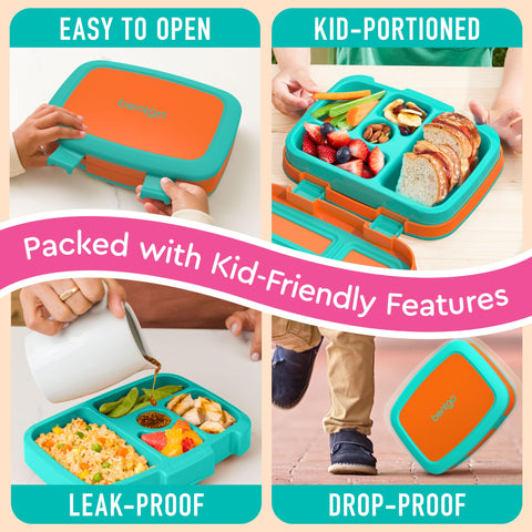 Bentgo Kids orange microwave-safe tray for quick reheats