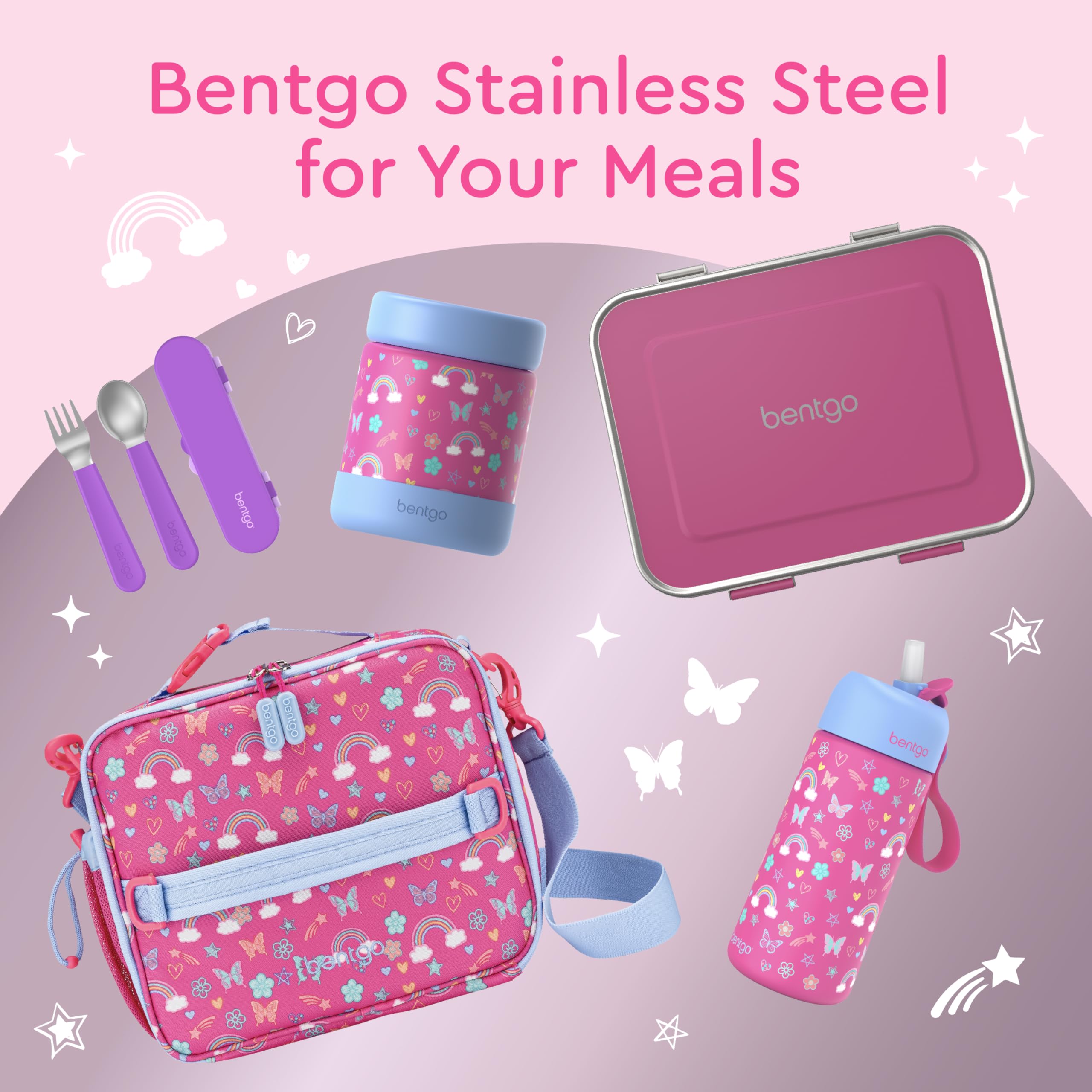 Bentgo Kids compact lid clips securely seal the lunch box during transport