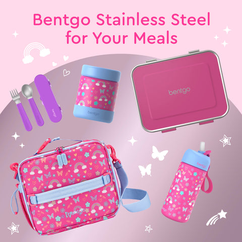 Bentgo Kids compact lid clips securely seal the lunch box during transport