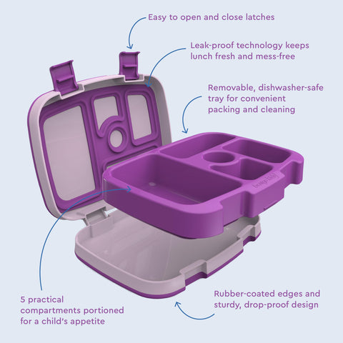 Bentgo Kids dishwasher-safe components demonstrated for easy cleanup after meals.