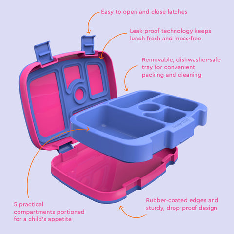 Bentgo Kids dishwasher-safe shell for easy after-school cleanup.