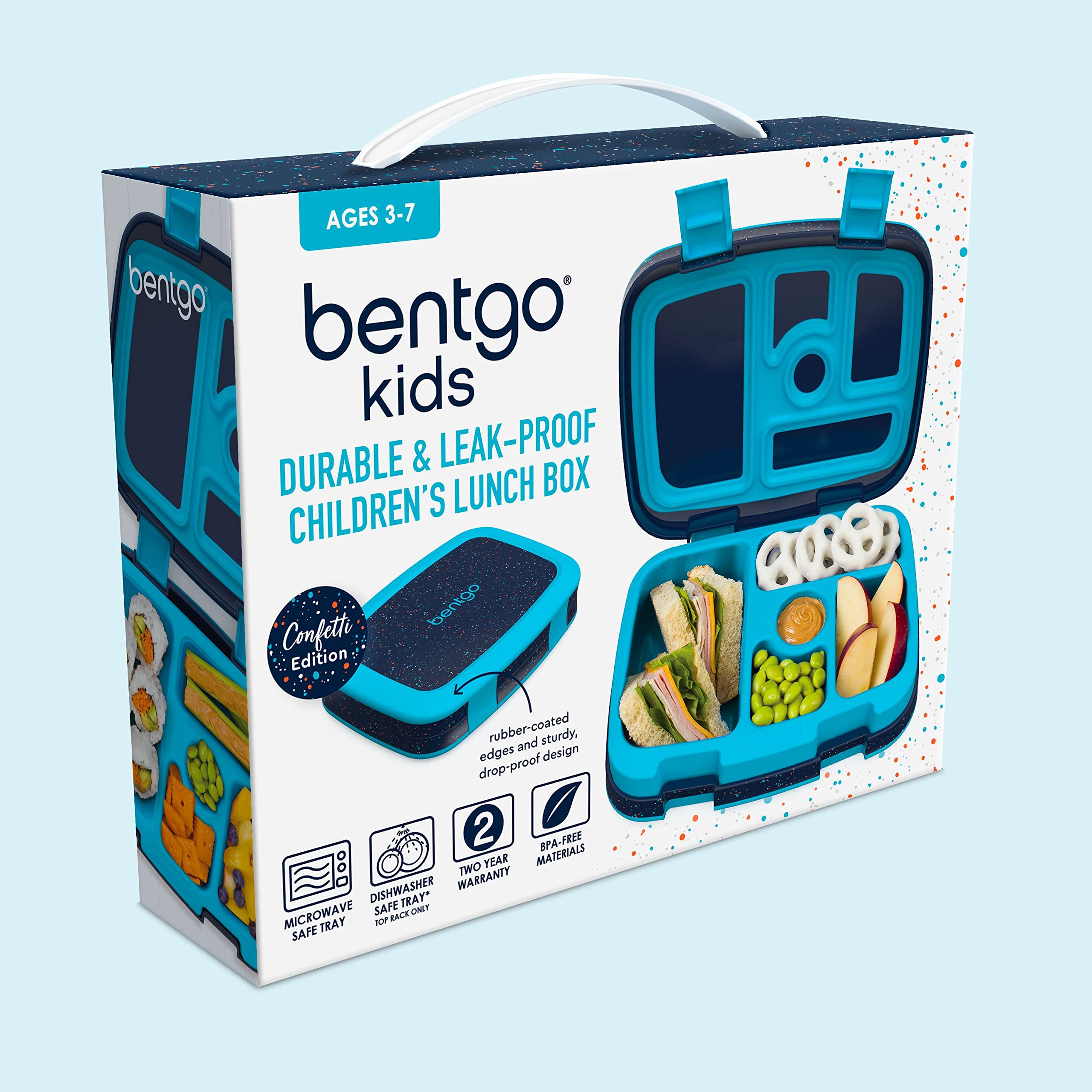 Bentgo Kids freezer-safe design supports advance meal prep.