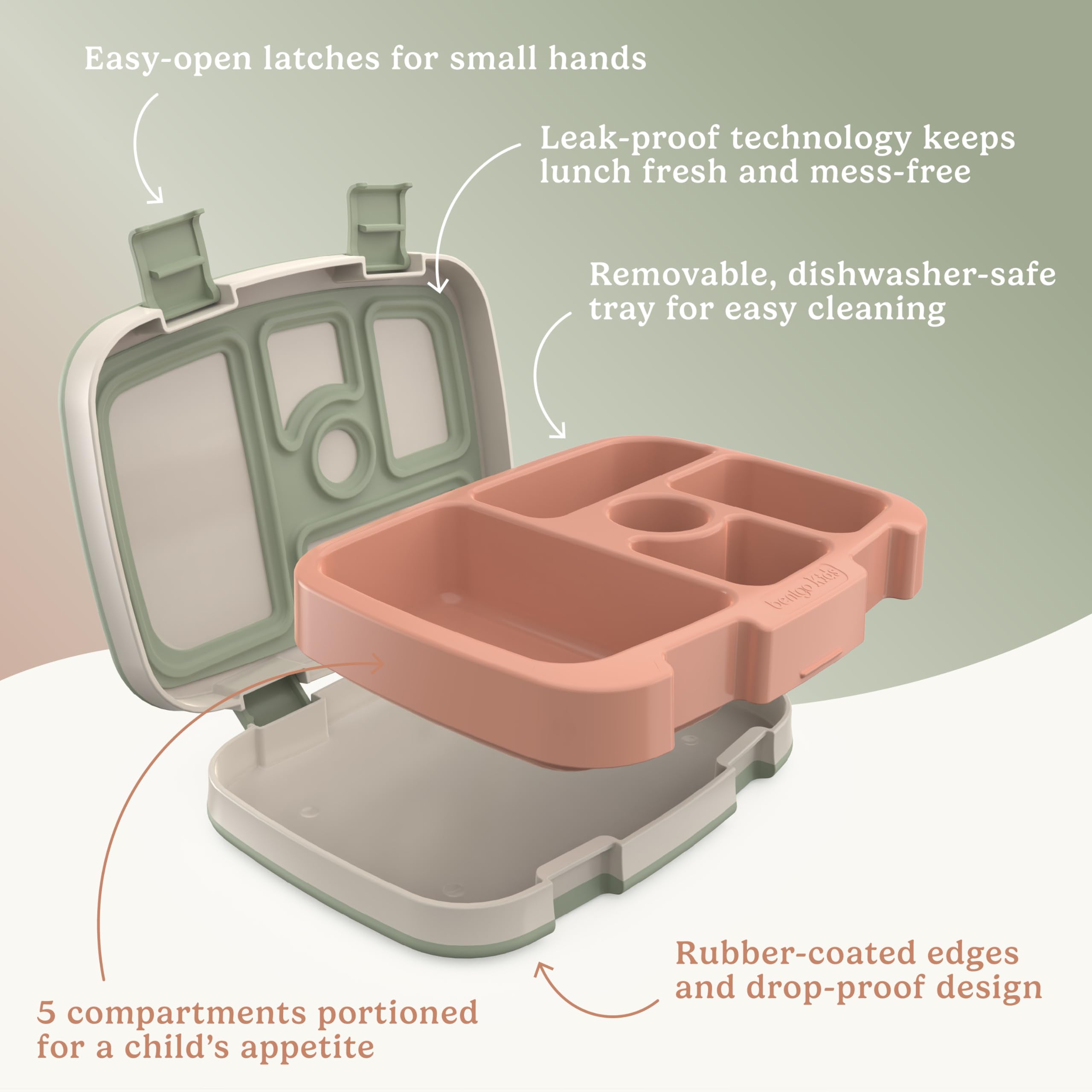 Bentgo Kids Geo Speckle easy-latch system supports quick opening for kids.