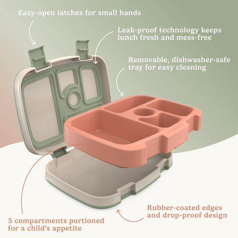 Bentgo Kids Geo Speckle easy-latch system supports quick opening for kids.
