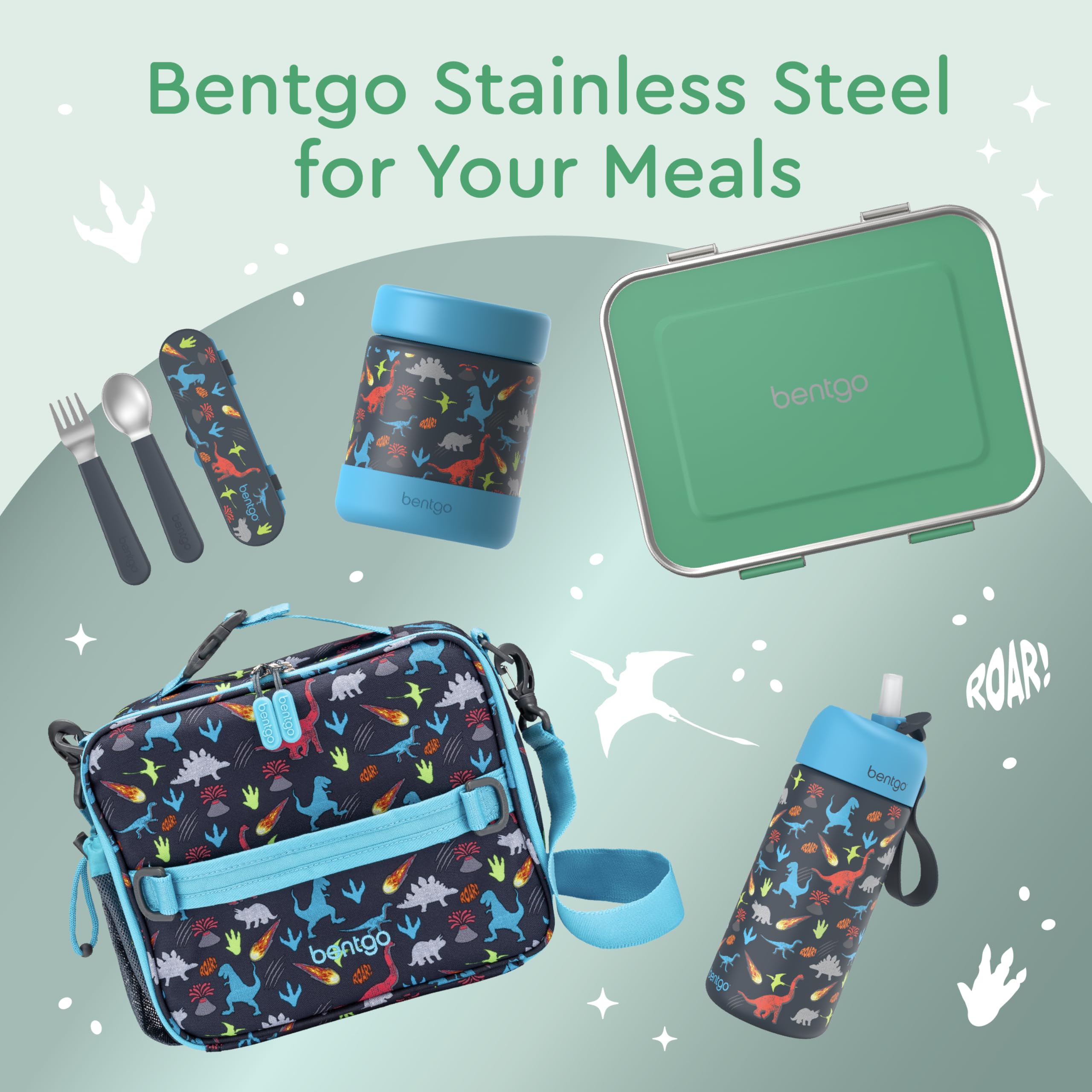 Bentgo Kids green color lunch box supporting eco-friendly lunches