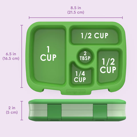 Bentgo Kids total capacity of 2.4 cups supports kid-sized portions