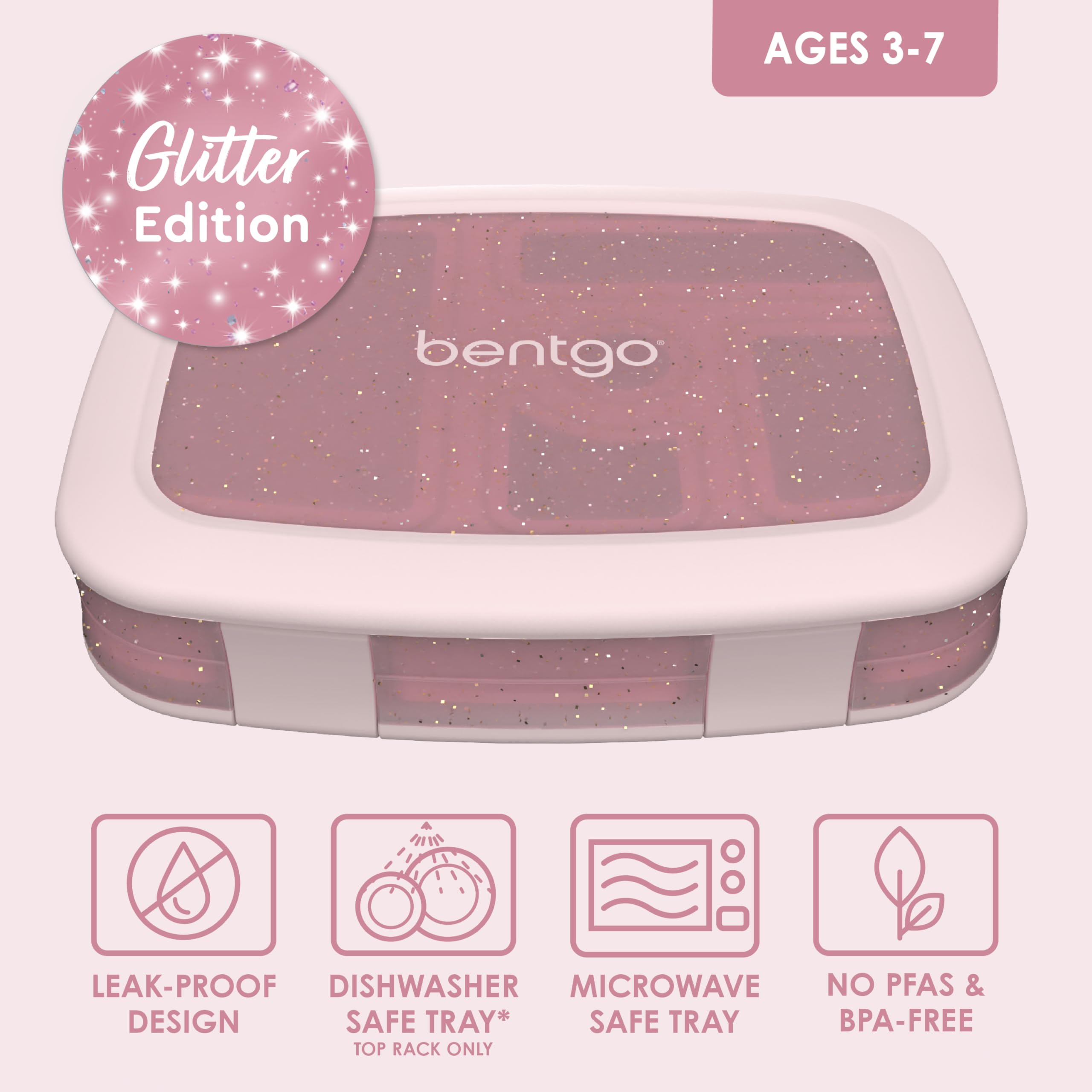Bentgo Kids leak-proof lid keeps meals tidy during transport.