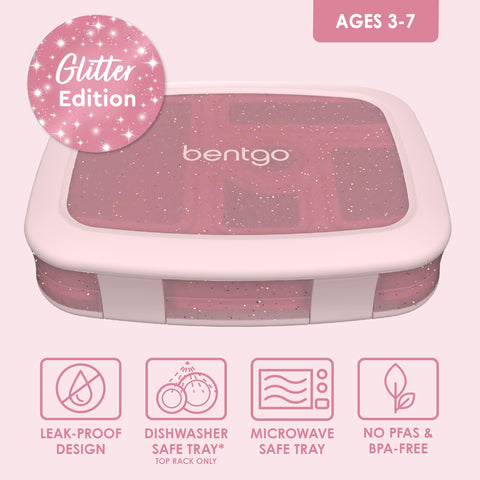 Bentgo Kids leak-proof lid keeps meals tidy during transport.