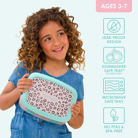 Bentgo Kids Leopard durable drop-proof edges protect during active use.