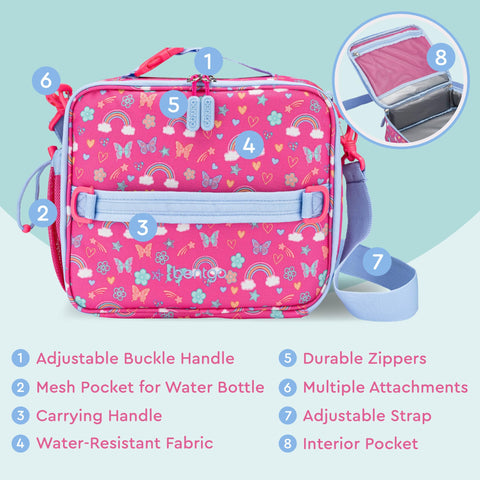 Bentgo Kids Lunch Bag adjustable strap and handle offer versatile carrying