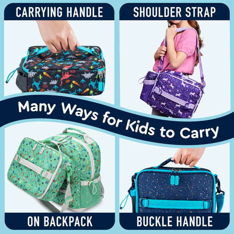 Bentgo Kids Lunch Bag adjustable strap for comfortable carrying