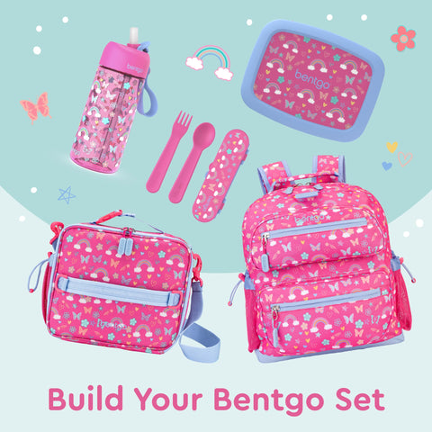 Bentgo Kids Lunch Bag built-in buckle and D-ring attach to backpacks